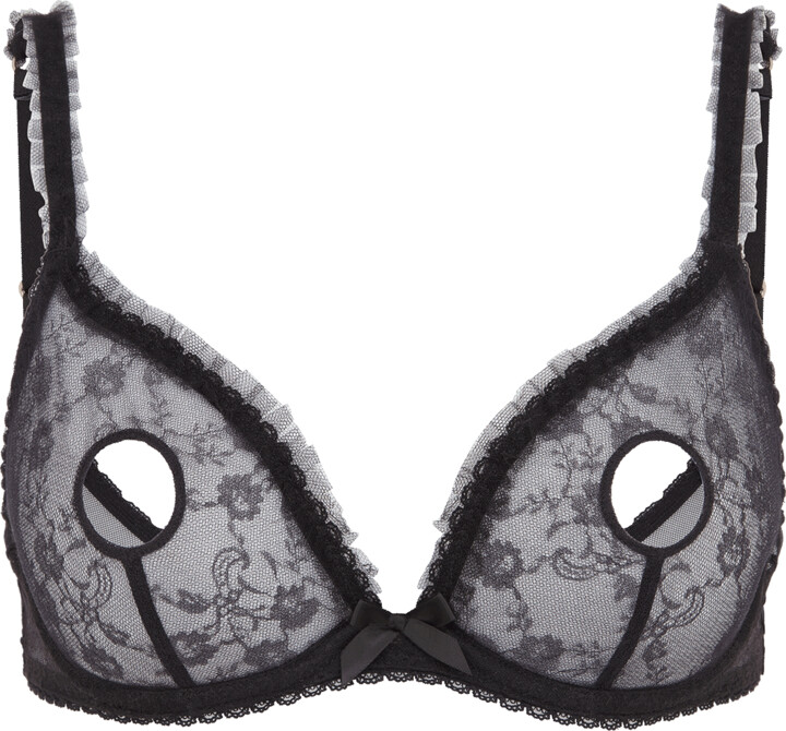 Agent Provocateur Perle Peephole Underwired Plunge Bra - ShopStyle