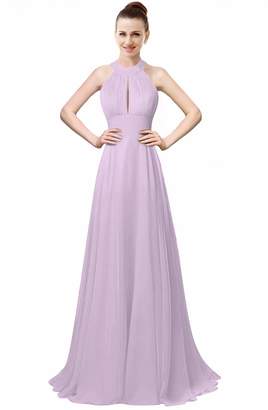 MenaliaDress Womens Long Halter Sexy Backless Prom Gown Bridesmaid Dress M105LF US