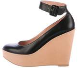 Thumbnail for your product : Robert Clergerie Platform Wedge Ankle Strap Pumps