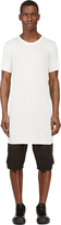 Thumbnail for your product : Rick Owens Ivory Overlong Jersey T-Shirt