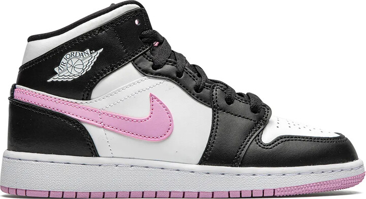 pink black jordans