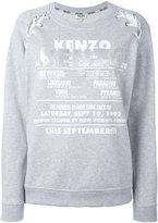 Kenzo - lace shoulder sweatshirt - women - coton/Polyester/Triacétate - S