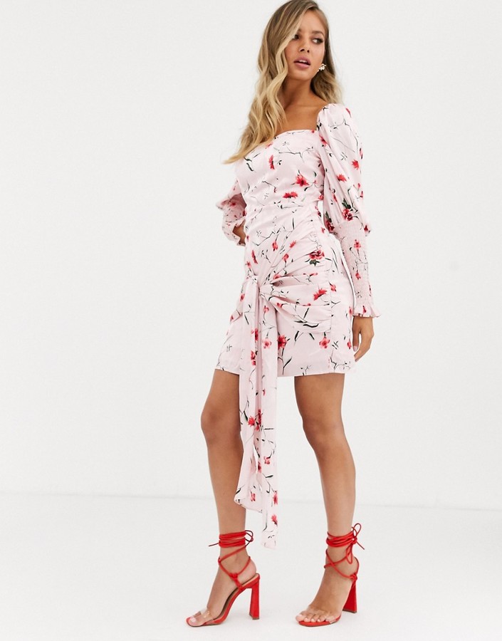 dark pink wrap dress