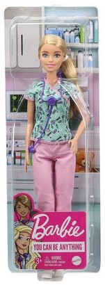 Barbie Careers Nurse Doll with Scrubs, Clothes and Accessories