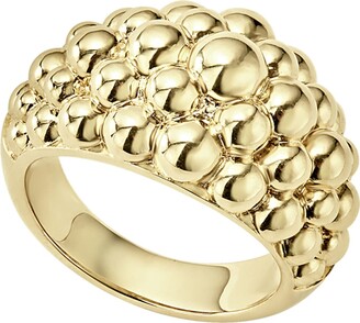 Lagos 18K Gold Caviar Bold Ring, Size 7