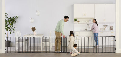 Regalo 4-IN-1 Play Yard Configurable Metal Safety Gate Black