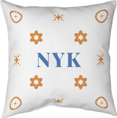 Khieu New York Basketball Colors White Twill Pillow