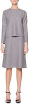 Thumbnail for your product : Giorgio Armani Bias-Seamed Jersey Skirt, Steel