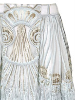 Thumbnail for your product : Alberta Ferretti Fringed Jacquard Skirt