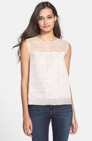 Thumbnail for your product : Rebecca Taylor Mesh Overlay Top