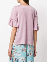 Thumbnail for your product : Blugirl ruffle sleeve sparkly T-shirt