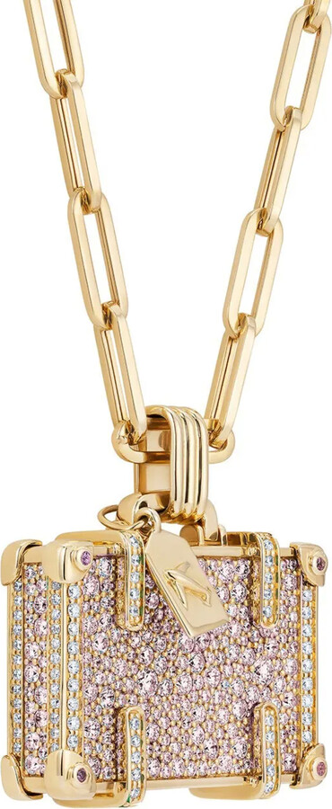 Nevernot 14kt yellow gold Travel sapphire and diamond necklace