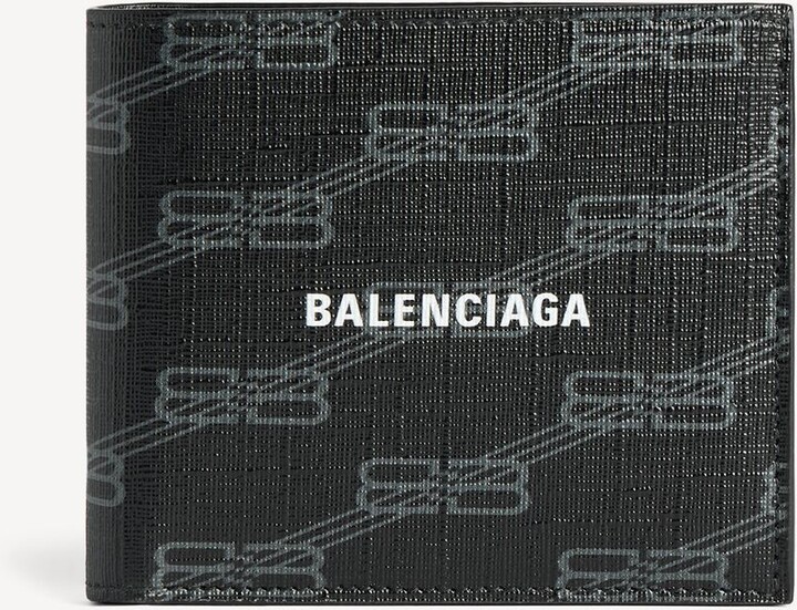 Balenciaga Signature Square Folded Wallet BB Monogram Coated Canvas