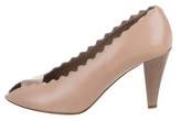 Thumbnail for your product : Chloé Scalloped Peep-Toe Pumps