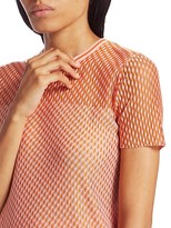 Thumbnail for your product : Akris Diagonal Tweed Cashmere & Silk Knit Top