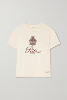 + Ritz Paris Embroidered Cotton-jersey T-shirt - Off-white