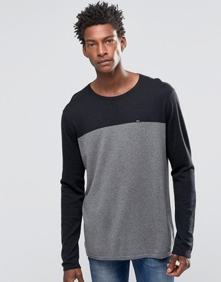Tommy Hilfiger Sweater With Color Block In Black