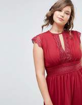 Thumbnail for your product : Tfnc Plus Wedding Lace Detail Midi Dress