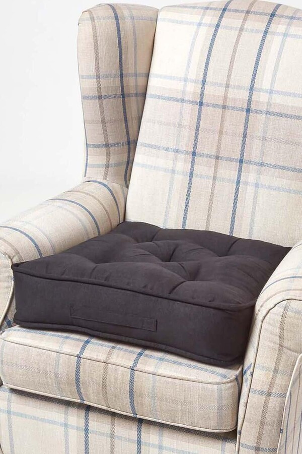 Homescapes Faux Suede Armchair Booster Cushion ShopStyle