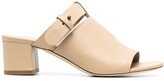Thumbnail for your product : Del Carlo Buckled Strap Leather Mules