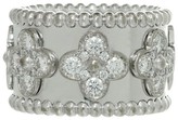 Thumbnail for your product : Van Cleef & Arpels Van Cleef & Aprels Perlee Clover Diamond Medium Band Ring