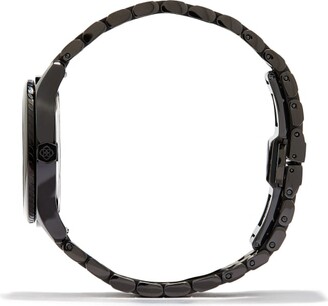 Kendra Scott Alex Black Stainless Steel 35mm Watch in Black Mother-of-Pearl