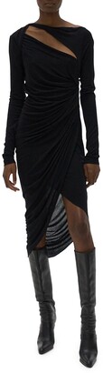 Helmut Lang Scala Cutout Asymmetric Dress