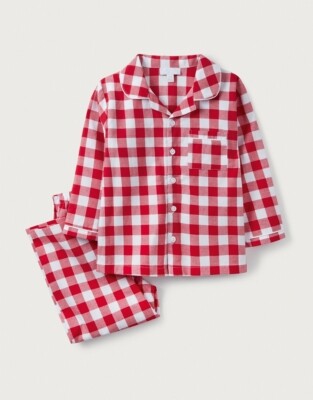 The White Company Gingham Pyjamas (1-12yrs), Red, 1-1 1/2Y