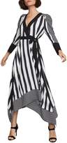 Thumbnail for your product : BCBGMAXAZRIA Costa Stripe Faux Wrap Dress