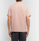 Thumbnail for your product : Cmmn Swdn Camp-Collar Garment-Dyed Slub Cotton Shirt
