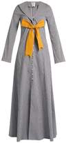 Thumbnail for your product : Rosie Assoulin Seeker Detachable Bow Gingham Coat - Womens - Navy White