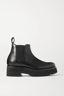 Grenson Naomi Leather Platform Chelsea Boots - Black - ShopStyle