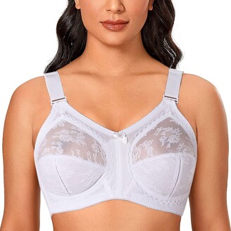 Leonisa Back Smoothing Bra with Soft Full Lace Coverage Cups