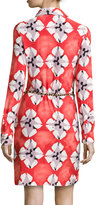 Thumbnail for your product : BCBGMAXAZRIA Printed Jersey Belted Shirtdress, Tiki