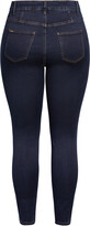 Thumbnail for your product : City Chic Harley Sexy Corset Skinny Jean - dark denim