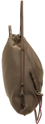 Master-piece Co Khaki Knit Drawstring Backpack