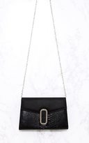 Thumbnail for your product : PrettyLittleThing Black Chain Clasp Snakeskin Clutch