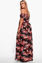 Thumbnail for your product : boohoo Plus Off The Shoulder Floral Maxi Dress