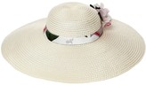Thumbnail for your product : MonnaLisa Wide Brim Hat W/ Flower Appliqué