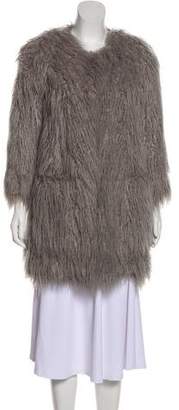 Smythe Faux Fur Knee-Length Coat