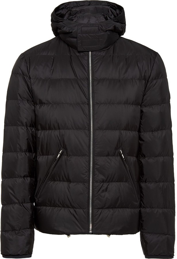 prada hooded down jacket