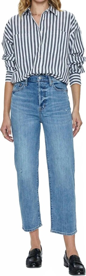 Pistola Denim Cassie Crop Super High Rise Straight Crop Jeans In Cambridge Vintage