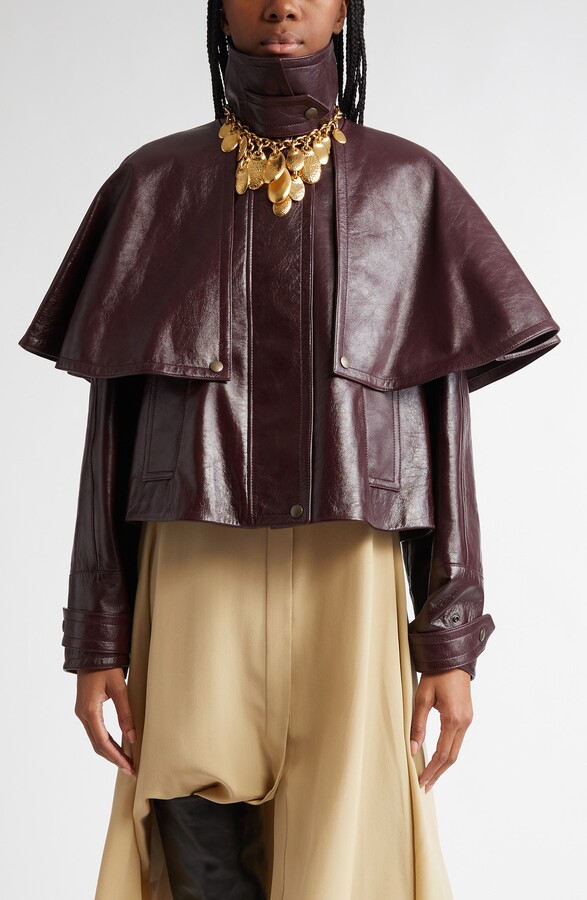 Chloé Glossy Lambskin Leather Jacket