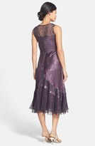 Thumbnail for your product : Komarov Lace Trim Charmeuse & Chiffon Dress with Jacket