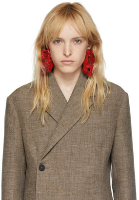 Ingy Stockholm Red Object No. 59 Asymmetric Earrings