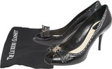 Thumbnail for your product : Christian Dior Black Patent Leather Bow Peep Toe Pumps Size 40