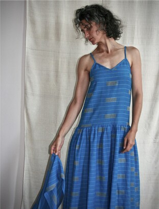 Woven Morgan Dress - Blue