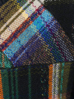 Missoni patchwork plaid crew neck sweater