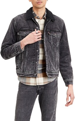 levi's fleece denim jacket