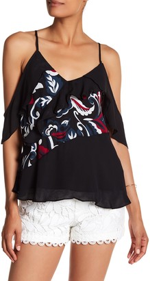 Parker Printed Draped Sleeve Blouse